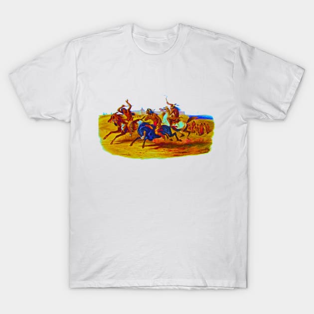 Karl Bodmer horse riding of the sioux T-Shirt by indusdreaming